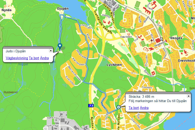 Karta till Djup&aring;n - Klicka p&aring; den